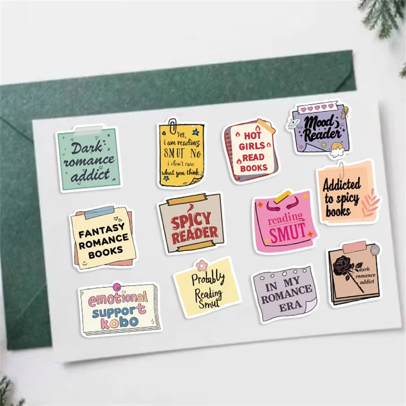 10/30/50PCS Pink Girl Book PVC Sticker Aesthetic Children's Stationery DIY Decoration Scrapbooking School Supplies for Kids
