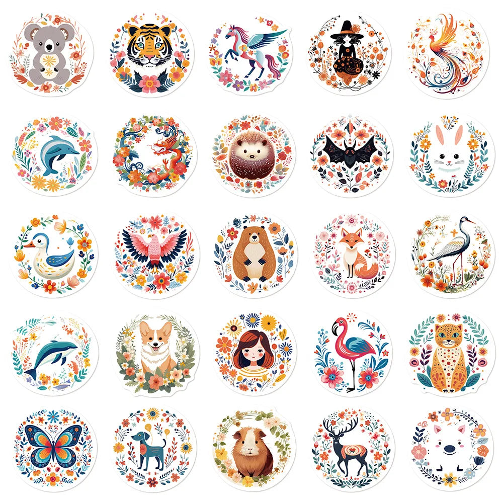 50/100PCS Cartoon Cute Stickers Laptop Luggage Phone Case Decoration Waterproof Stationery Notebook Stickers