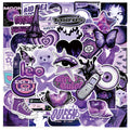 50/100 Pcs Purple Y2K Fresh Mix Doodle Stickers for Suitcase Helmet Skateboard Phone Laptop Stationery Box Vinyl Decals