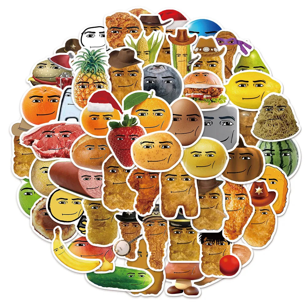 58PCS Cartoon Fun and Humorous Series Stickers DIY Decoration Tablet Computer Water Cup Skateboard Toy Stickers