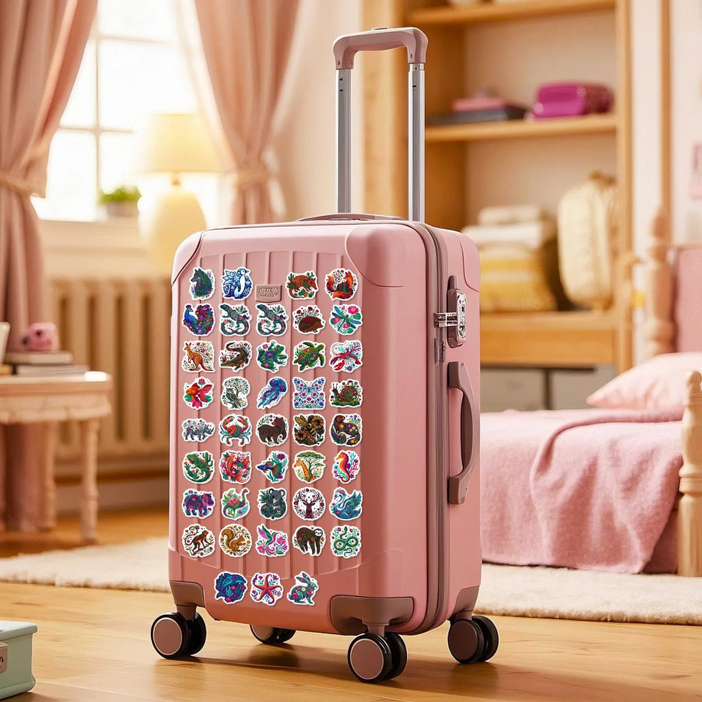 50/100 Pcs Ethnic HD Hand Painted Tropical Animal Stickers for Reward Stationery Box Phone Suitcase Cup Car Removable Decals