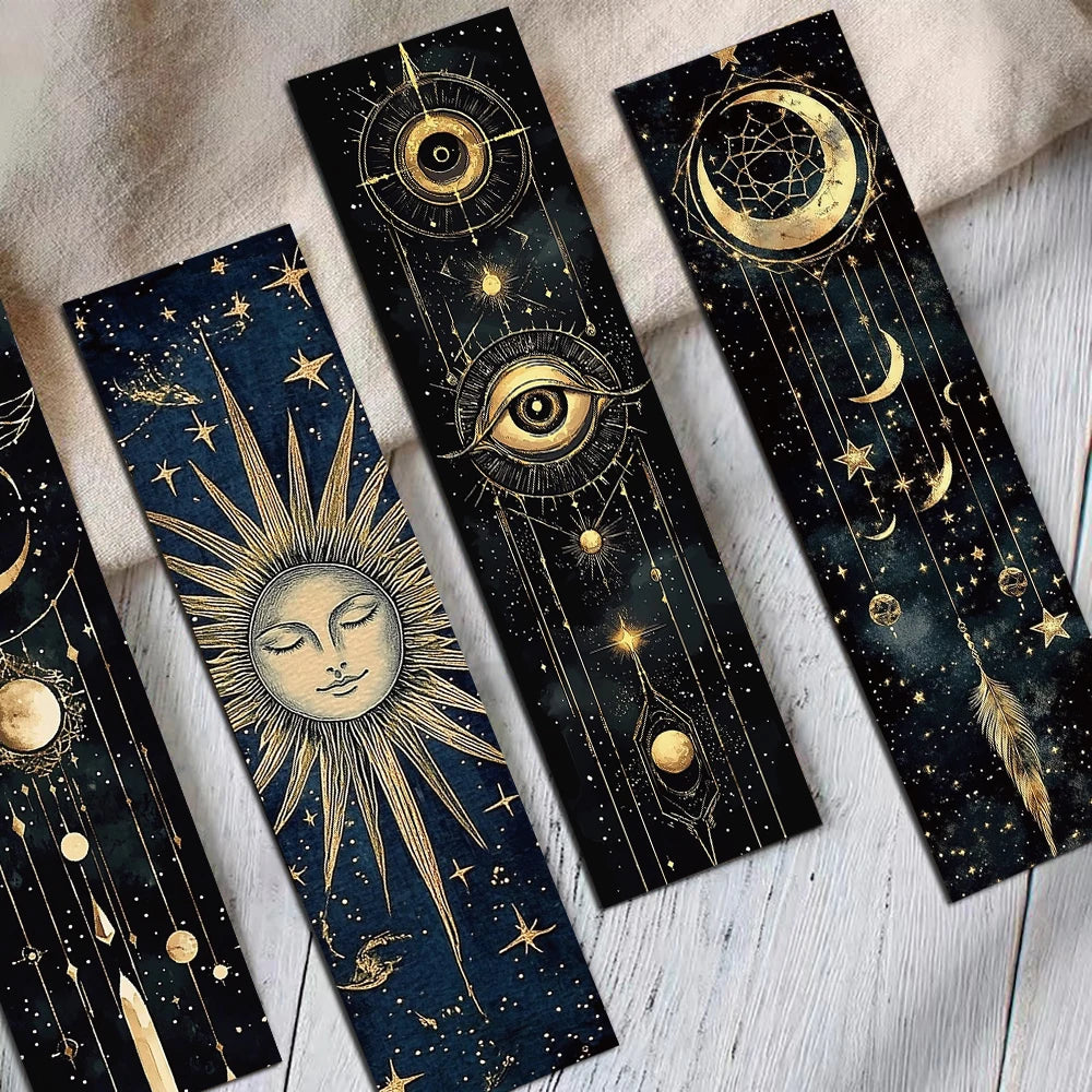 30PCS Mysterious Celestial Body Bookmarks Vintage DIY Page Reading Book Art Stationery Landscape Gift Creative Cards Bookmark