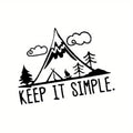 Keep It Simple Interesting Camping In Mountain Vinyl Car Sticker Window Decal Decorative Car Sticker