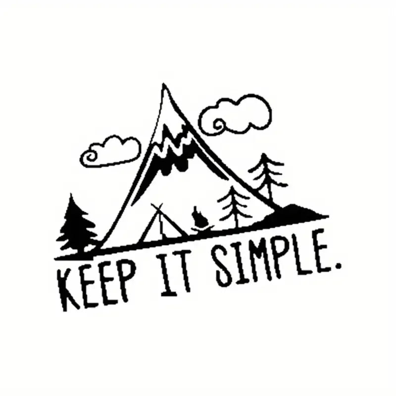 Keep It Simple Interesting Camping In Mountain Vinyl Car Sticker Window Decal Decorative Car Sticker