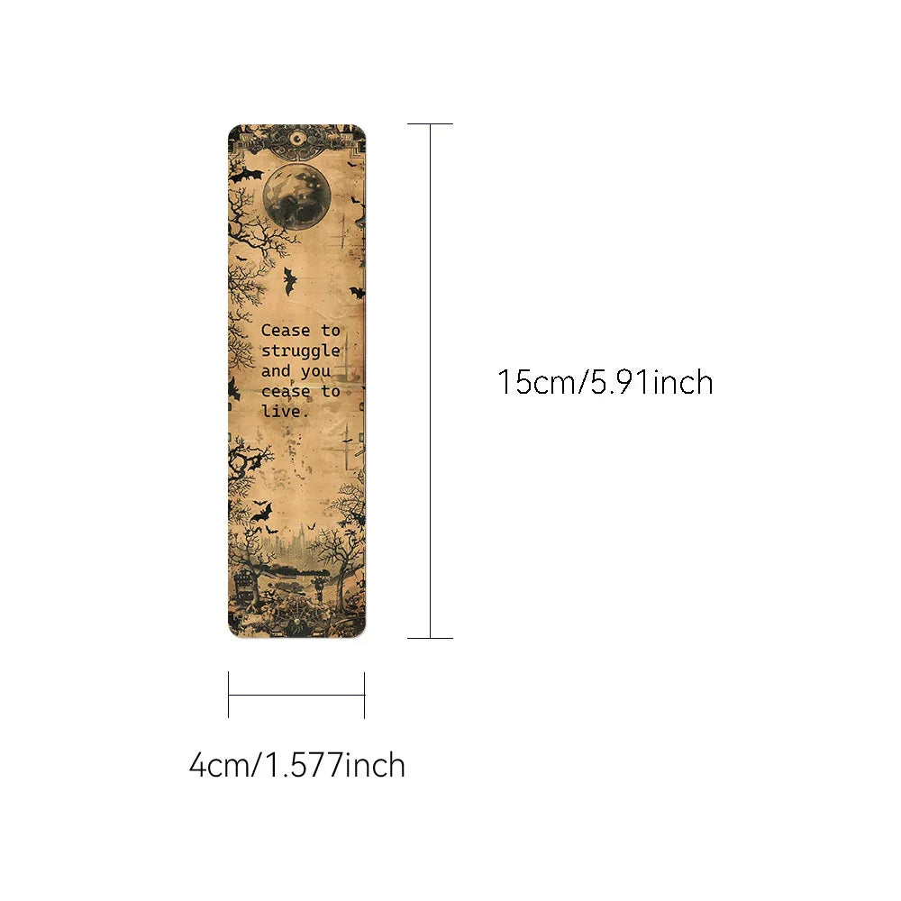 30 Pcs Retro Dark Inspirational Quote Bookmarks DIY Bookmark Decor