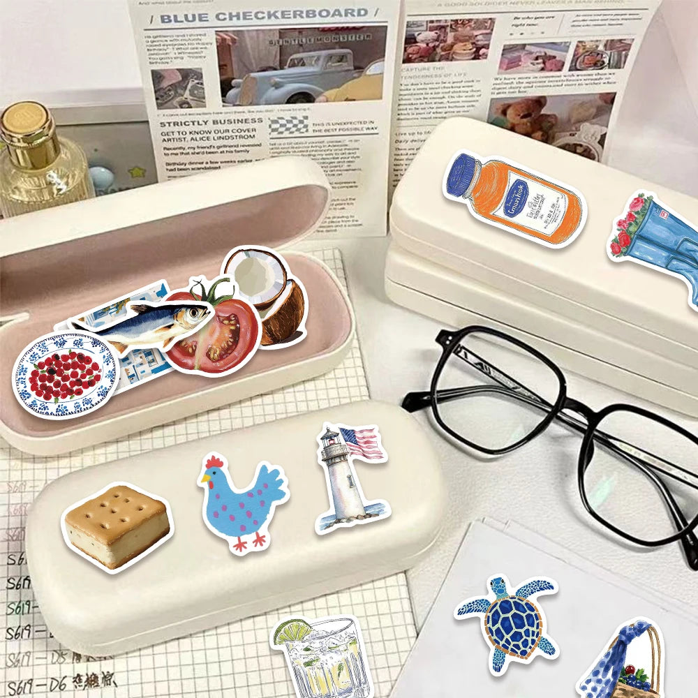 50PCS Sailing Graffiti Stickers DIY Luggage Skateboard Water Cup Manual Laptop Waterproof Stickers Toy