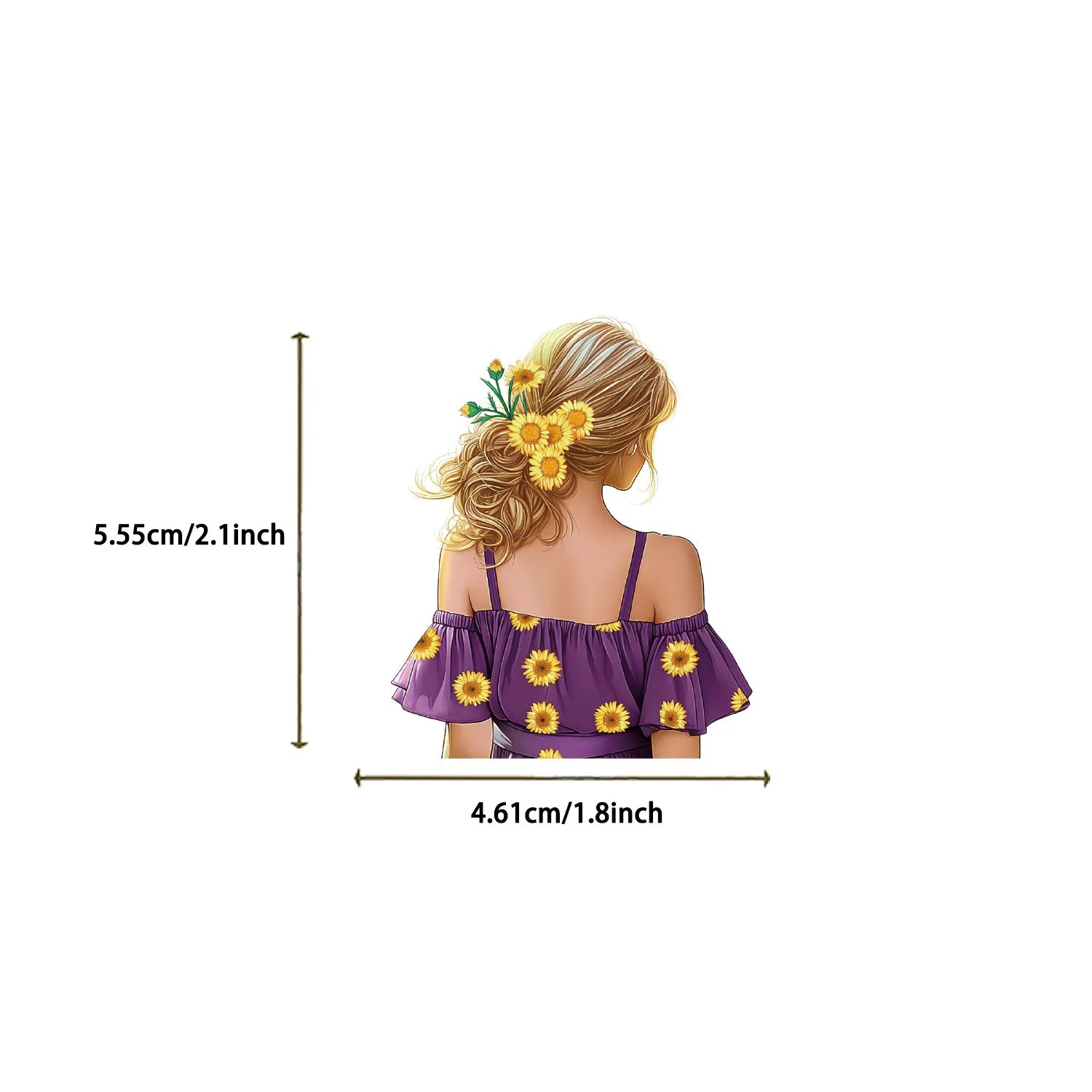 50/100PCS Waterproof Transparent PET Colorful Beautiful Flower Girl Sticker Pack - Decor Helmet Notebook Stationery Laptop