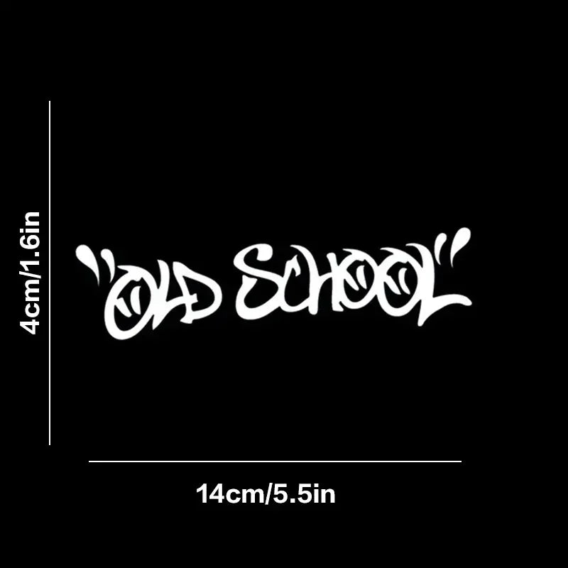 Fashion OLD SCHOOL Vinyl Written Words Car Stickers For Laptop Water Bottle Phone Motorcycle Vehicle Paint Window Crafts Decals
