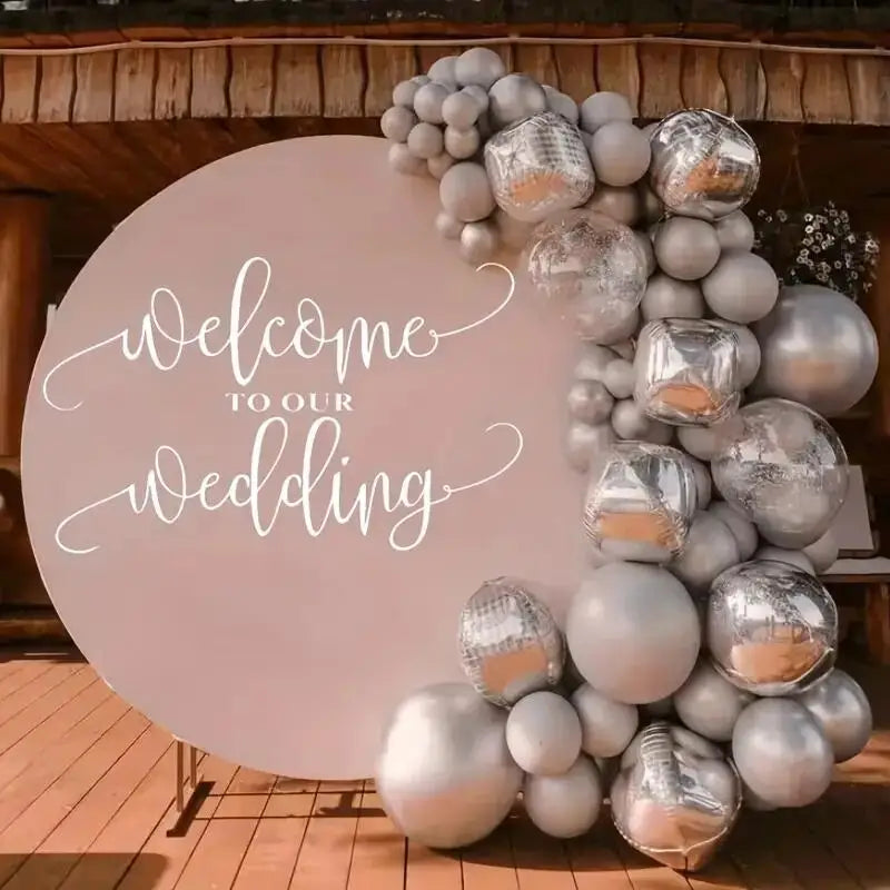 1pc, Wedding Welcome Mirror Vinyl Sticker, Wedding Party Decor, Wedding Sign, Vinyl Mural, Wedding Decor, Wedding Supplies