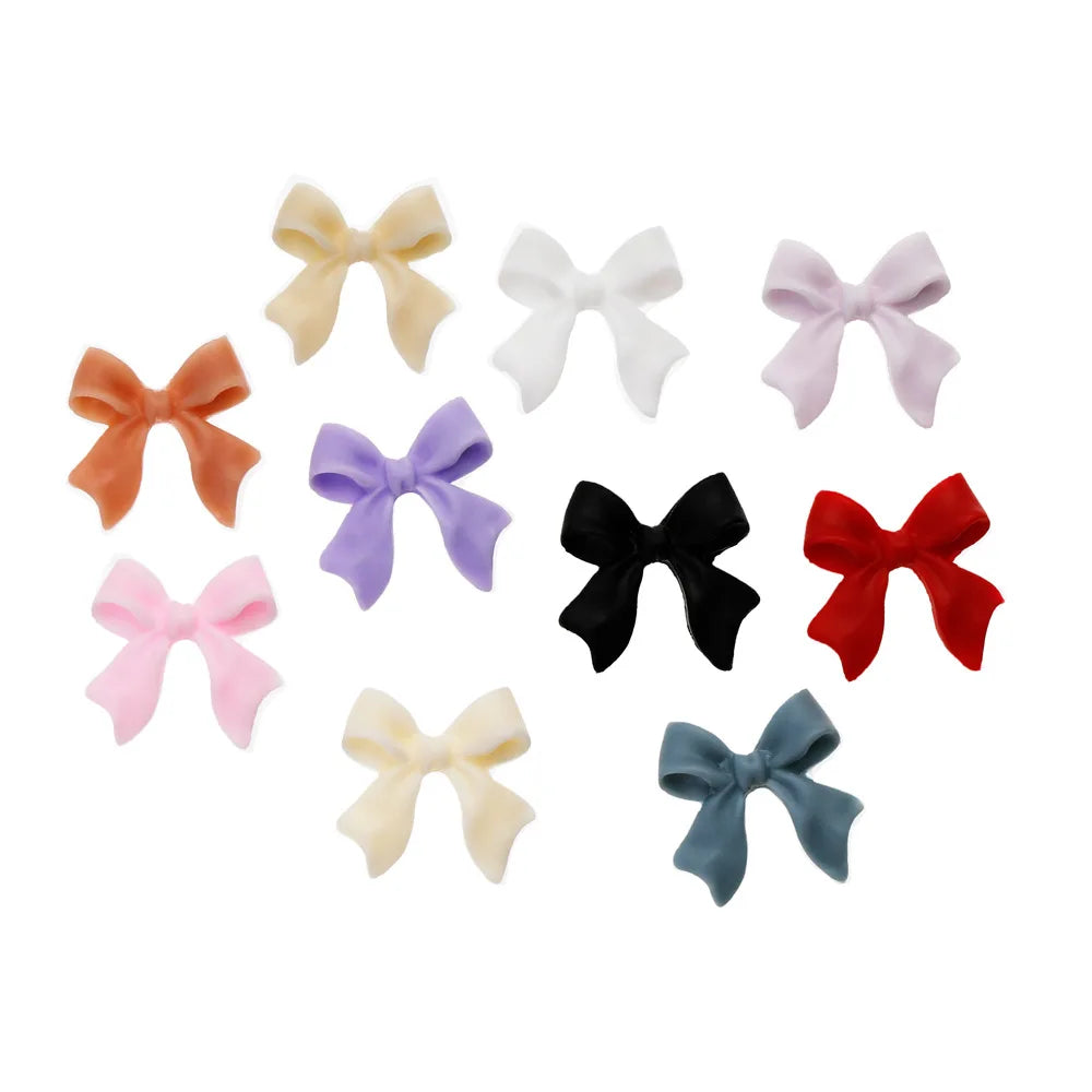 20pc Exqusitive Bows Nail Resin Charms Mini Bow Nail Art Accessories Bow Black White Rice White Bow Tie Nails Decoration Diamond