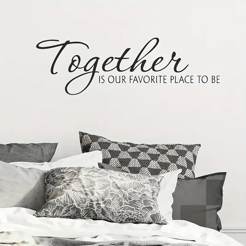 A Creative English Pattern Wall Sticker, Self-Adhesive for Home Decoration.