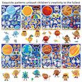 8/16/24PCS Planet Characters Cute Cartoon Make a Face DIY Notebook Stationery Box Waterproof Stickers