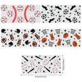 5 sheets Cartoon UV DTF Cup Stickers, DTF Friction Transfer Stickers, Waterproof Baseball Transfer Stickers for 16oz Glass Cup