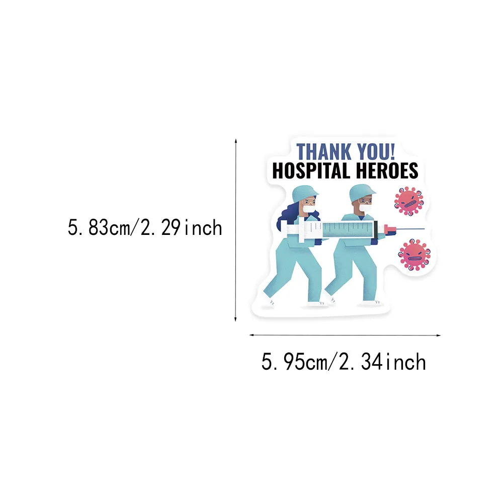 50PCS Nurse Main Topic Series Stickers DIY Luggage Manual Phone Case Notebook Envelope Label Stickers