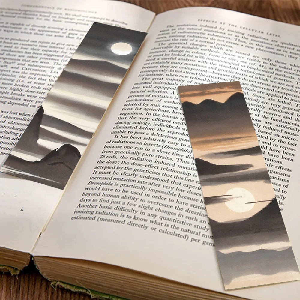 30PCS Zen inspired Landscape Painting Bookmarks Supplies Laptop Animals Cartoon Luggage  Skateboard Creative Gifts Promotional
