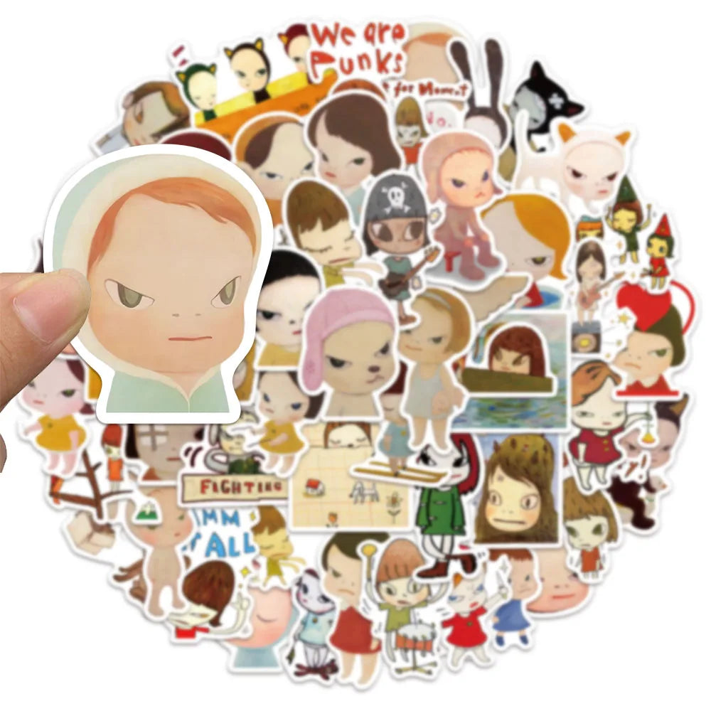 50PCS Nara Meizhi Stickers Cute Handbook Material Phone Case Laptop Luggage Water Cup Decoration Children's Toy Stickers