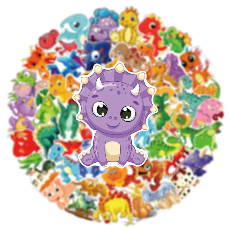 10/30/60PCS Cartoon Dinosaur Sticker Aesthetic PVC Children's Korean Stationery School Supplies Decoration Scrapbooking for Kids