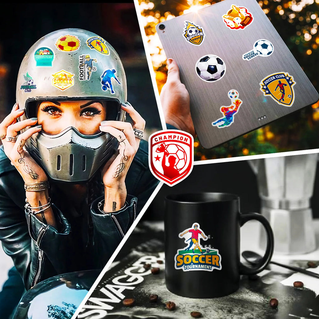 50PCS British Football Stickers, Kids School Supplies Laptop Phone Case Gift Box Decor Soccer Fan Decorative Art Stickers