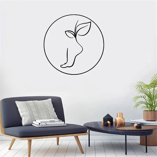 1pc Contemporary Spa Massage Wall Decal - Pre-Pasted Vinyl Sticker for Facial Beauty Salon, Full Massage Parlor Design, Matte Fi