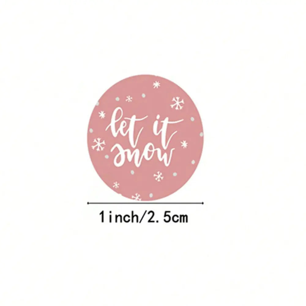 500pcs Merry Christmas Stickers 1 inch Round Christmas Tags Stickers for kids Gift Baking Package Envelope Stationery Decor