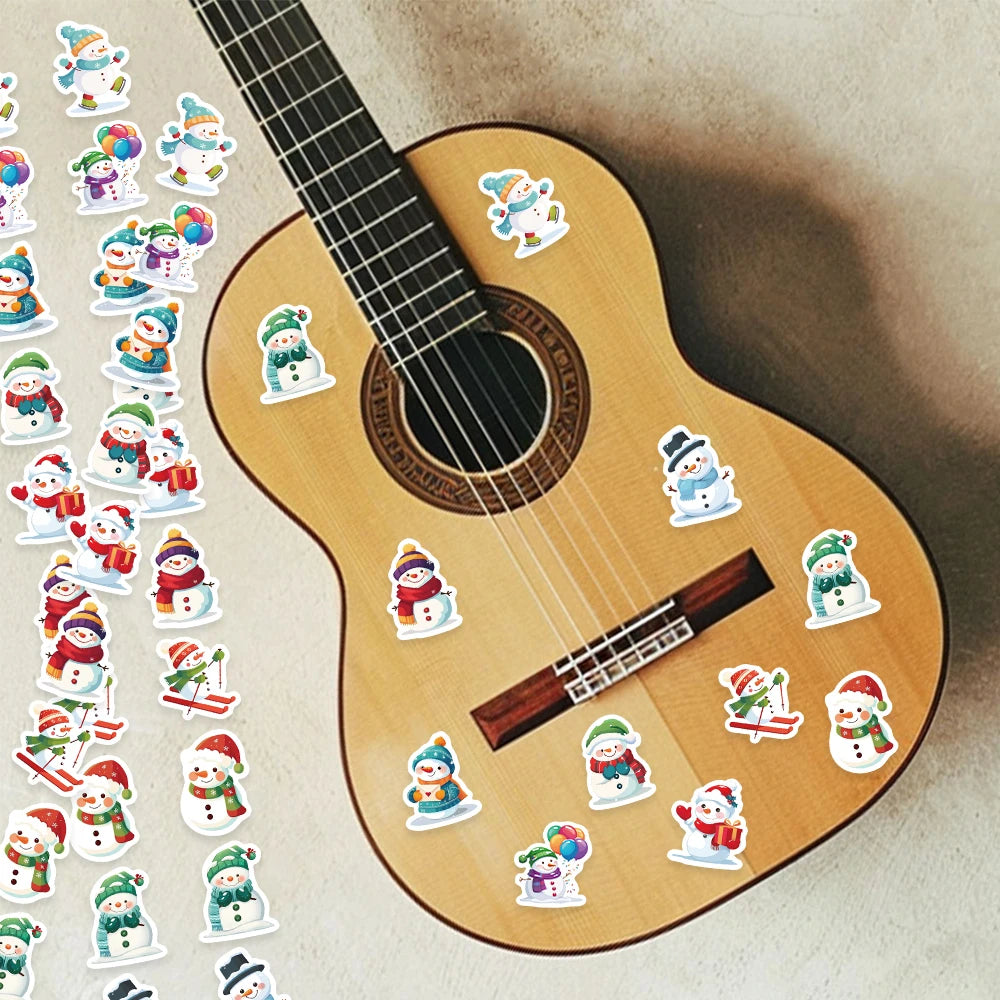 500PCS Christmas Snowman Stickers Small Pattern Decoration DIY Bags, Tablets, Skateboards, Motorcycles, Water Cups, Toy Stickers