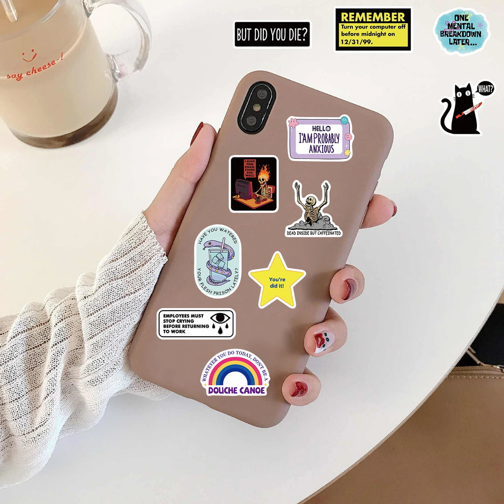 50PCS Snarky MEME Sticker Nostalgia Laptop Scrapbook Cafe Wall Art Picture Luggage Phone Home Cartoon Decoration Stickers ﻿