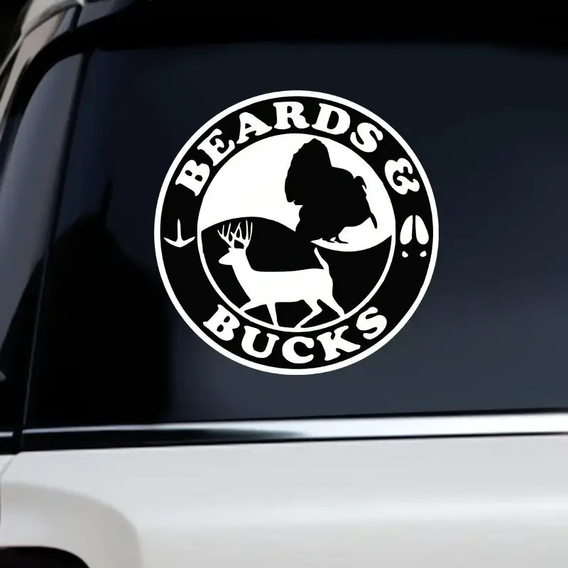 Bearded Stag Deer Turkey Hunting Car Truck Window Bumper Vinyl Graphic Decal Sticker
