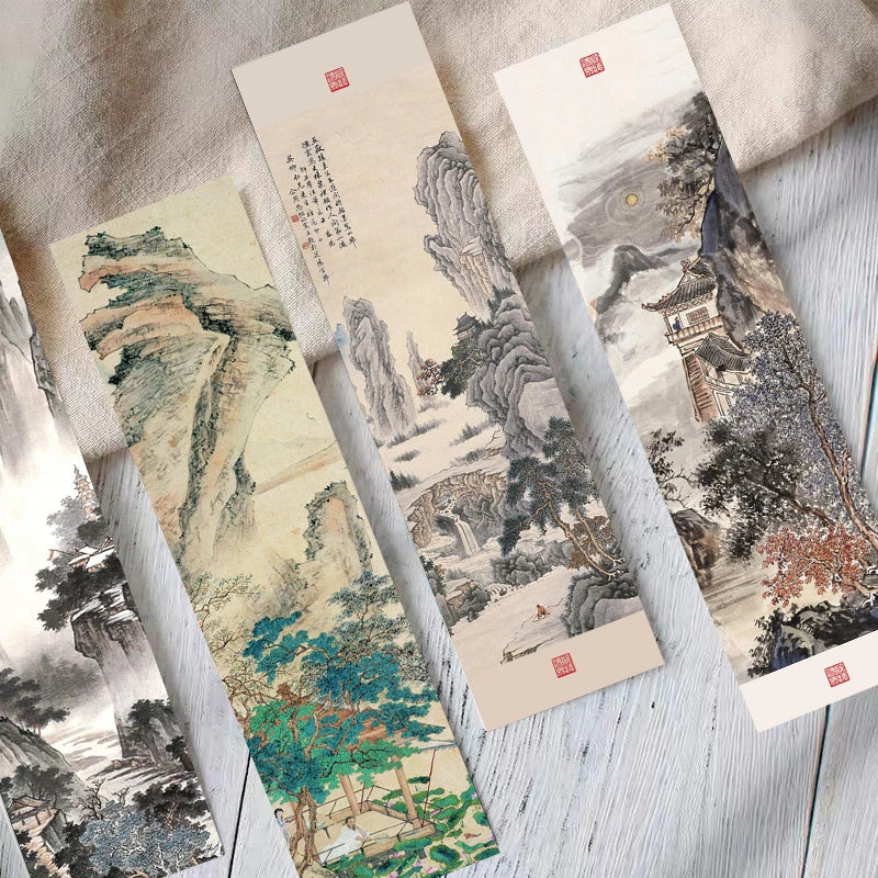 30PCS Vintage Autumn bookmarks Harajuku Notebook Reading Student High Beauty Reading Record Durable Gifts Exquisite Book Clip