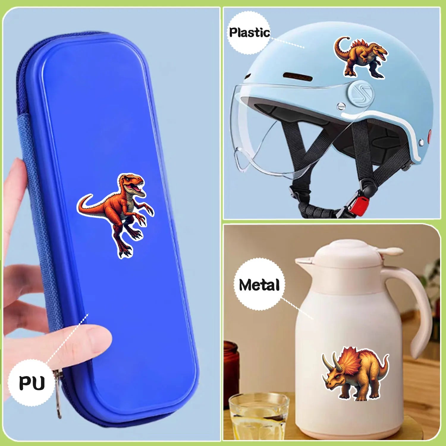 30Pcs/Set Irregular HD Dinosaurs Waterproof Stickers Reusable/No Residue DlY Craft Decoration Graffiti Scrapbooking Labels