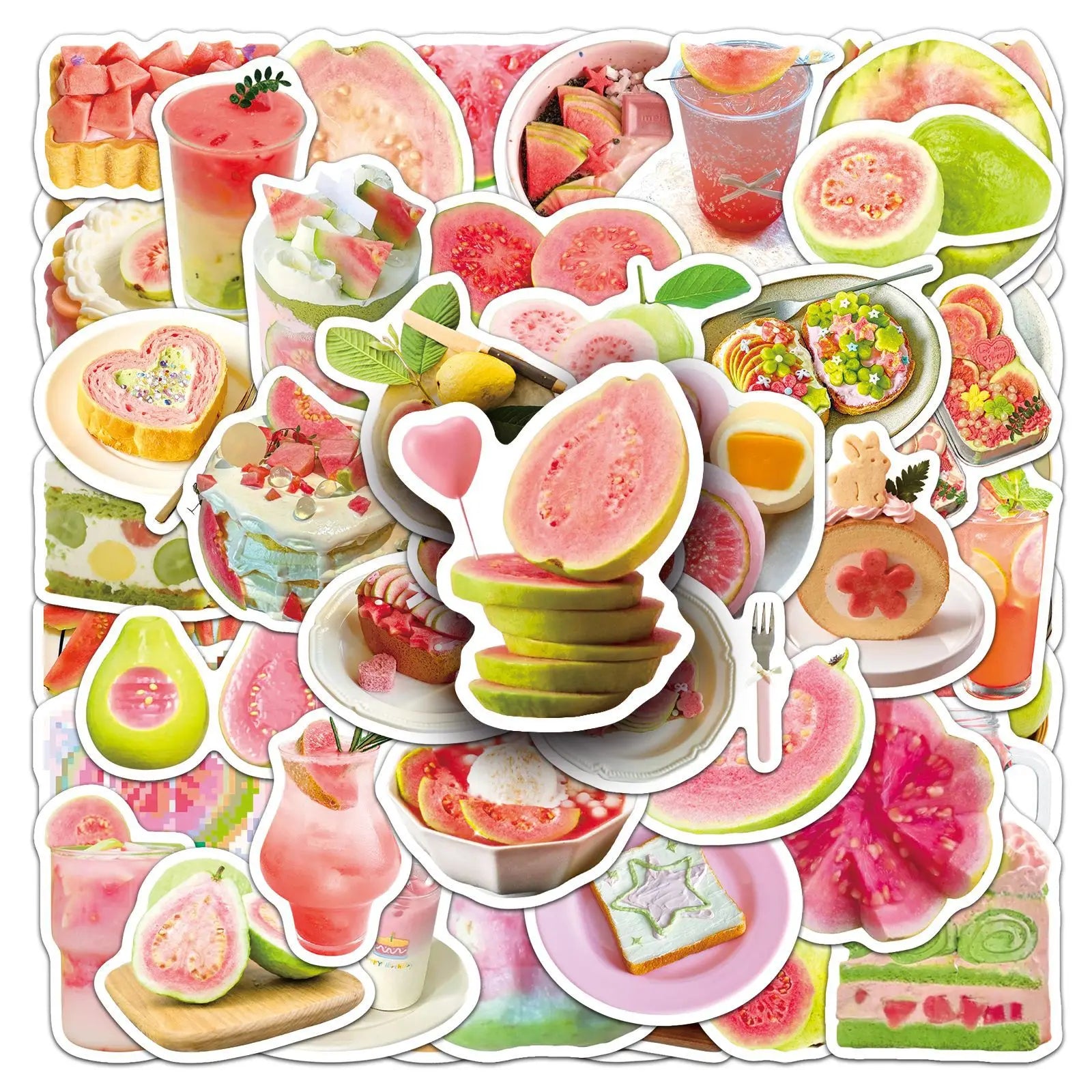 50/100PCS Cartoon Small Fresh Sticker Realistic Food Graffiti Luggage Water Cup Notebook Sticker