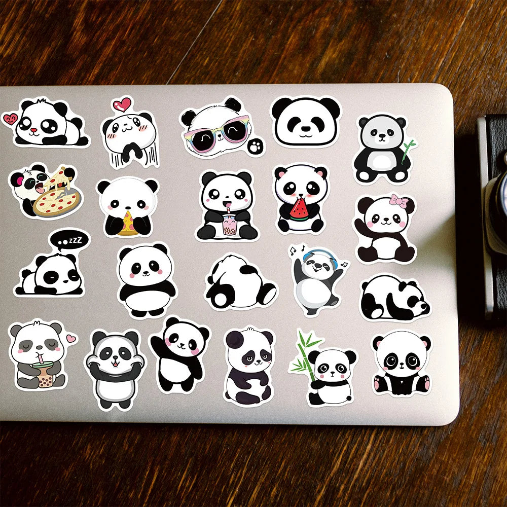 50/100PCS Panda Cartoon Stickers Creative Stickers Decorative Luggage Phone Cases Stationery Gifts