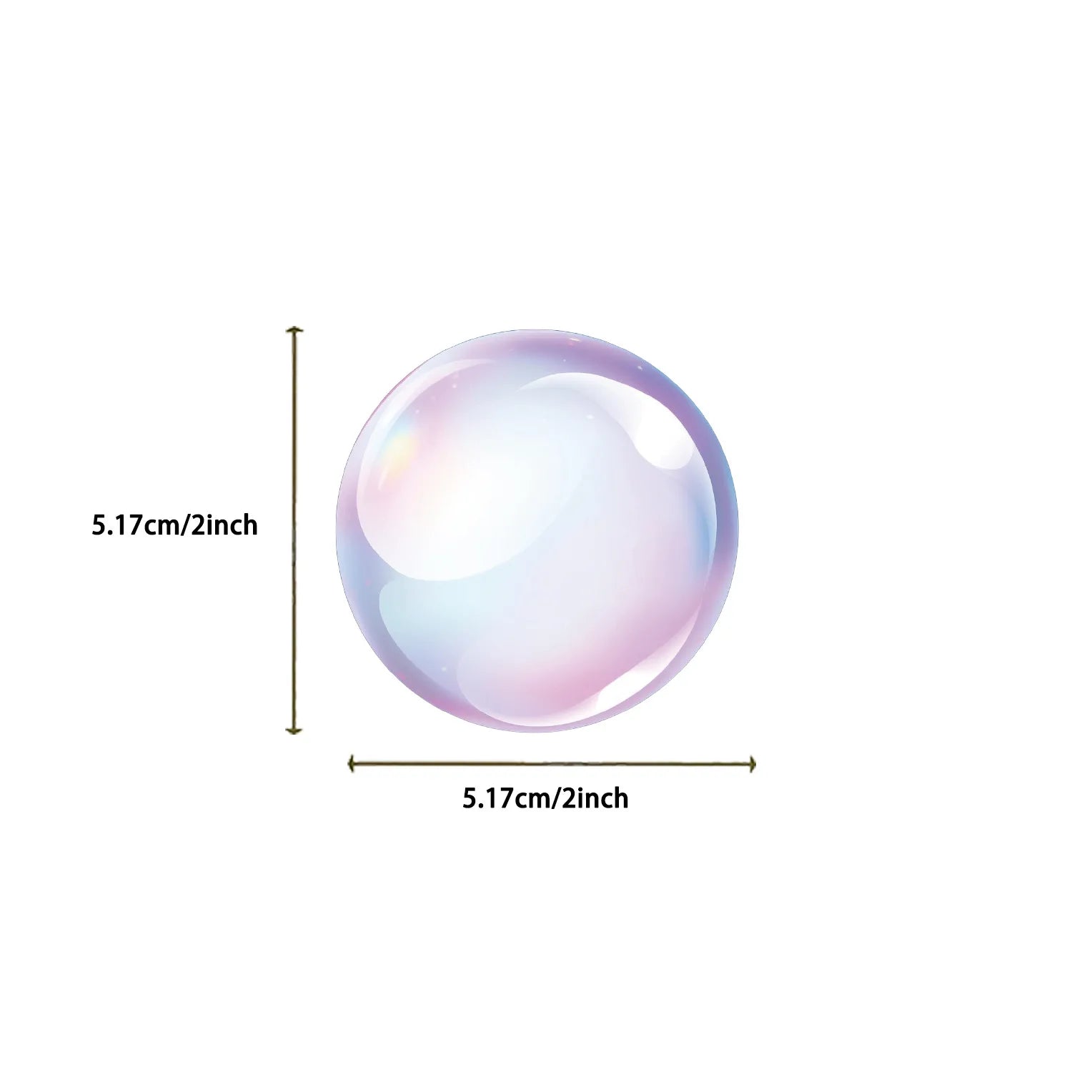 50/100PCS Cartoon Watercolor Bubble Sticker Pack Waterproof Transparent PET Booklet Decorative Guitar Notebook Birthday Party