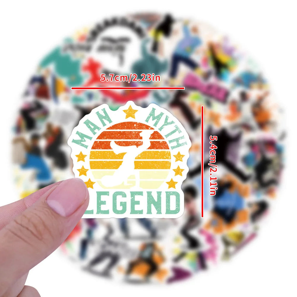 55/110PCS Breakdance Cartoon Graffiti Stationery Notebook Stickers Car Luggage Bottle Stickers