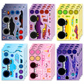 6/12/18Pcs Monster Racing Puzzle Stickers, Funny DIY Decals for Stationery Laptop Fridge Car Helmet Suitcase Decor