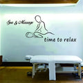 Time to Relax Spa & Massage Wall Decals - Removable Vinyl Stickers with Elegant Lettering for Massage Room, Sauna, or Spa Decor