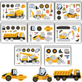 8/16PCS Industrial Excavator Collages Stickers Nostalgia Aesthetic Skateboard Stationery Creativity Coffee Kawaii Wall Stickers