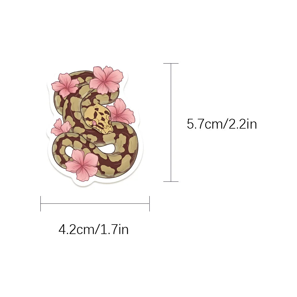 50/100PCS Cartoon Reptile Series Graffiti Stickers DIY Decoration Luggage Notebook Stationery Waterproof Stickers