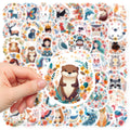 50/100PCS Cartoon Cute Stickers Laptop Luggage Phone Case Decoration Waterproof Stationery Notebook Stickers