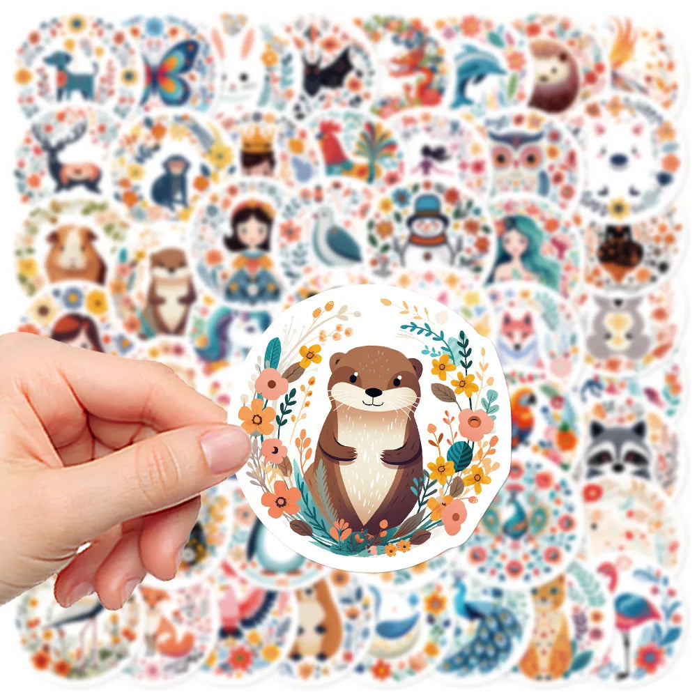 50/100PCS Cartoon Cute Stickers Laptop Luggage Phone Case Decoration Waterproof Stationery Notebook Stickers