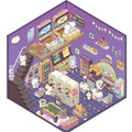 PET Cartoon Scenery Stickers Cute Miniature World 3D House Decompression DIY Scene Hand Account Stickers