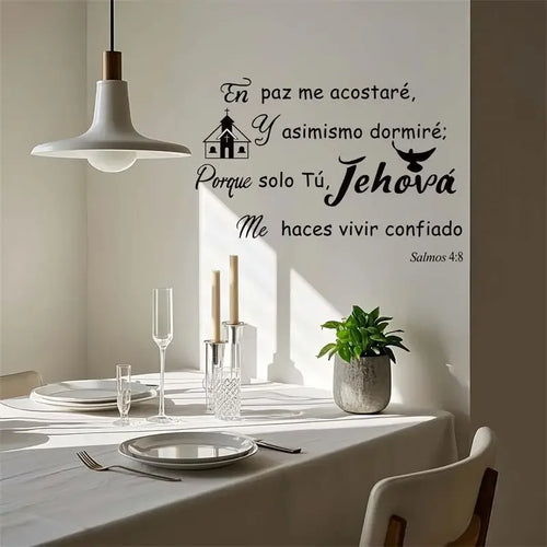 1pc Spanish Motivational Wall Decals Compatible for Spanish Classrooms/ Homeschool - Peel & Stick Quote Stickers with Spanish Ph
