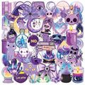 50PCS Transparent PET Laser Witch Stickers Tablet Phone Creative Stickers Notebook Decor Stickers