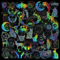 100 PCS Colorful Laser Magic PET Stickers Aesthetic for DIY Guitar Scrapbooking Suitcase Water Bottle Phone Laptop Skateboard