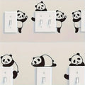 Panda Animal Vinyl Wall Stickers for Light Switch, Glass Surface Adhesive Decals, Matte Finish, Glam Style with Self-Adhesive In