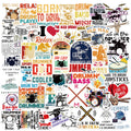 50pcs Drummer Rock Musician Sticker Nostalgia Waterproof Community Fruits Phone Banner Skateboard Luggage Car Dormitory Stickers