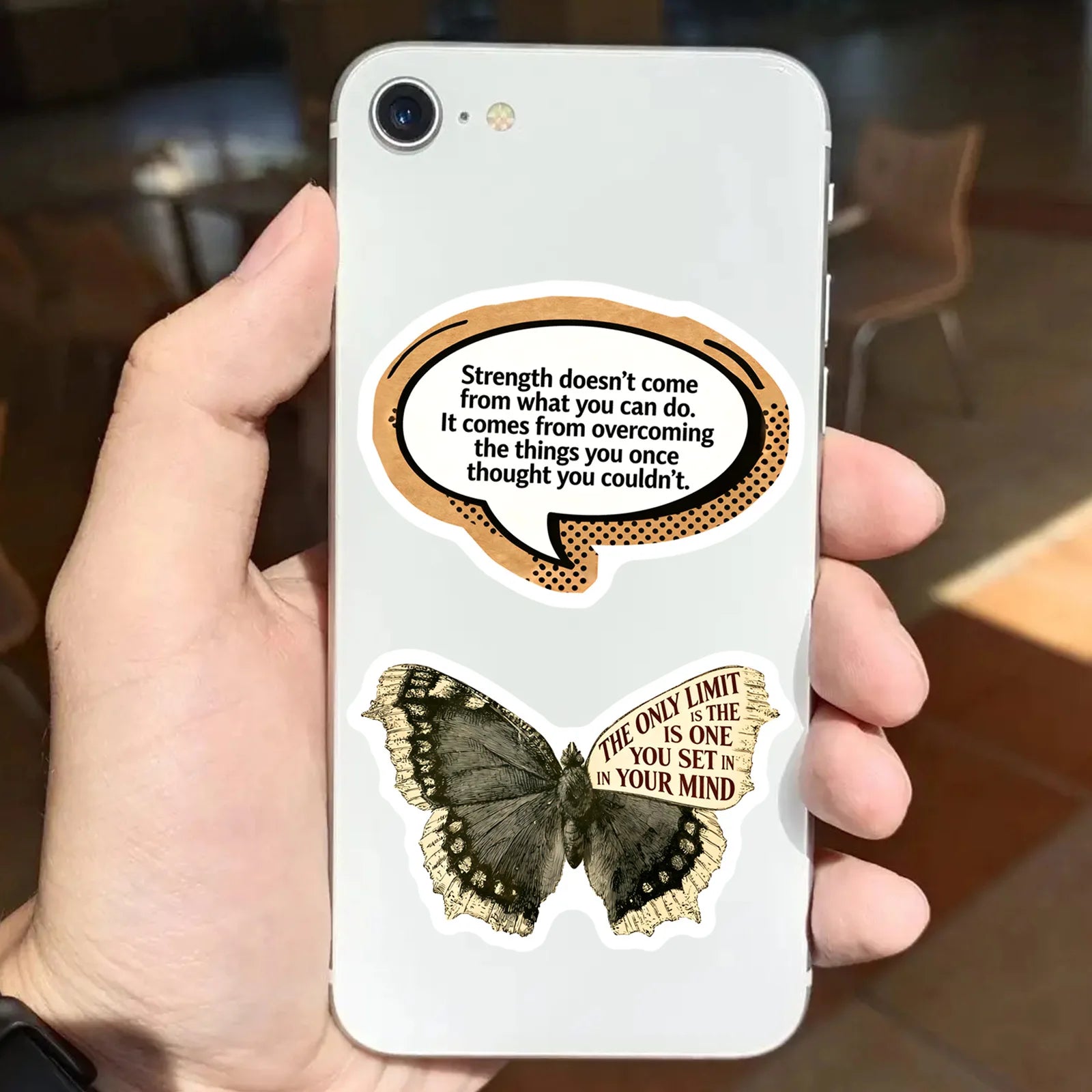 50-Piece Vintage Artistic Motivational Phrase Decals for Skateboards Water Bottles Laptops Luggage Healing Graffiti Stickers