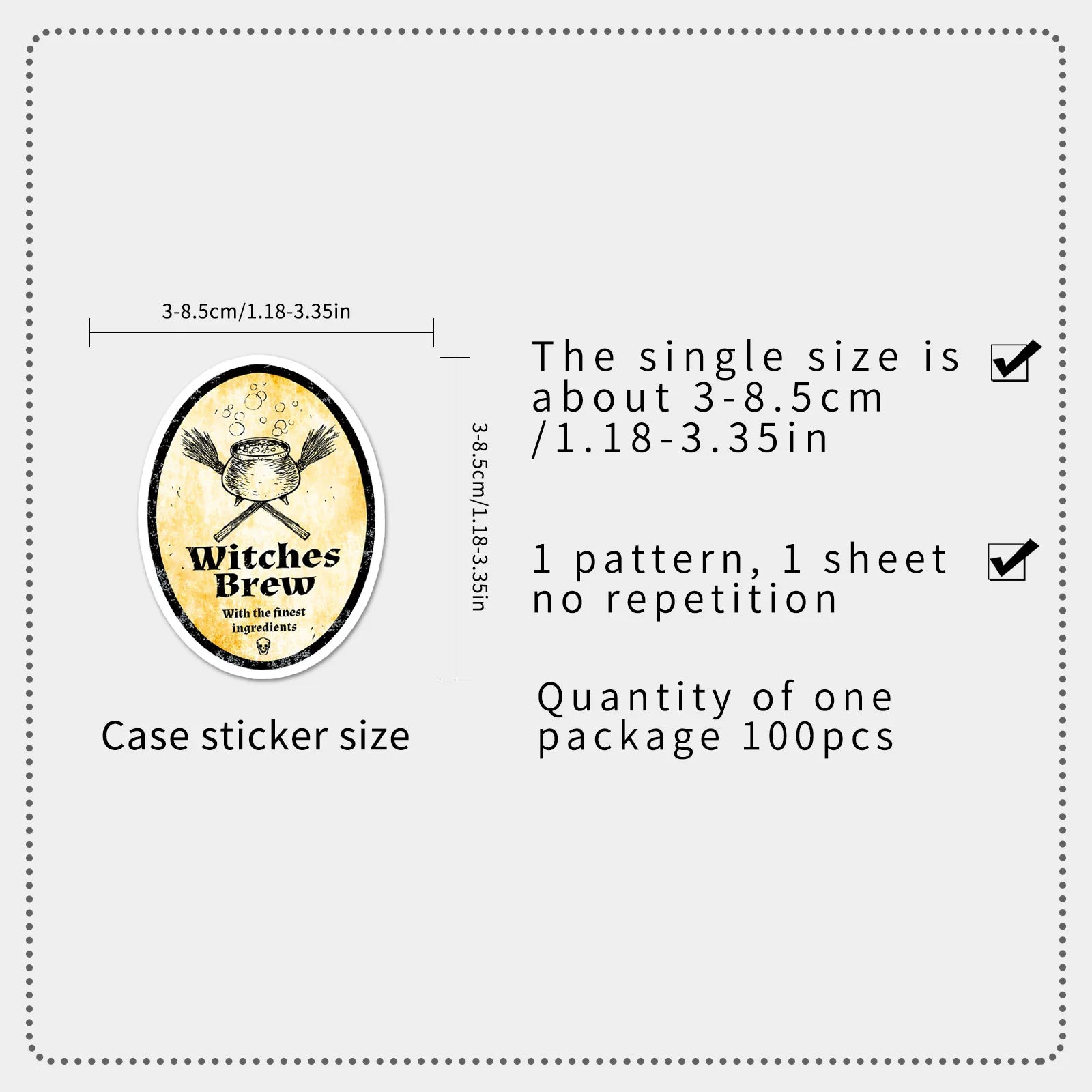 100Pcs Pack Magic Potion Label Graffiti Sticker Personality Retro Decal Decor Stationery Notebook Skateboard Luggage Sticker