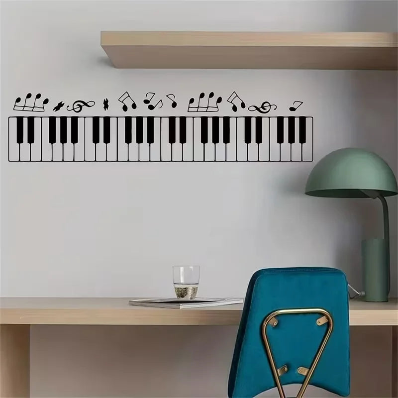 Piano Decorative Sticker Waterproof Home Decor Living Room Bedroom Home Decoration Accessories