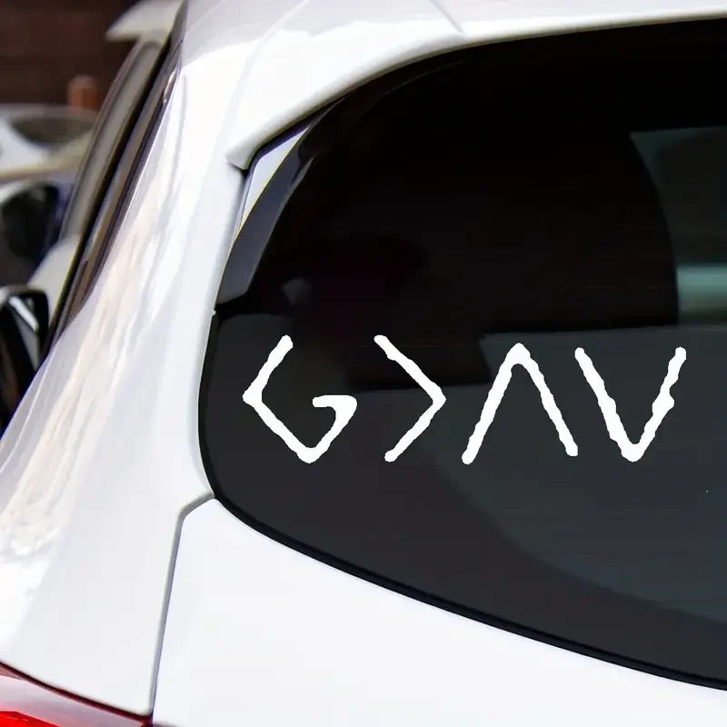 God Is Greater Than Highs & Lows 6.5 "Car Vinyl Sticker Decal G  Ups And Downs Christian Religious I Love Jesus Is Great Good S