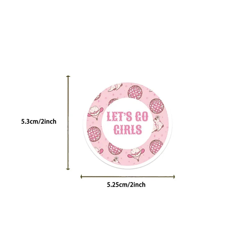 10/30/50PCS Cute Girl Cowboy Sticky PVC Sticker Aesthetic Stationery Pink DIY Decoration Scrapbooking School Supplies for Kids